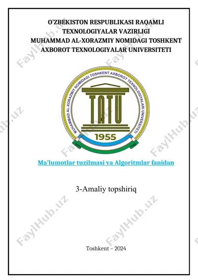 local local minimum chiqaruvchi algoritm — DOCX