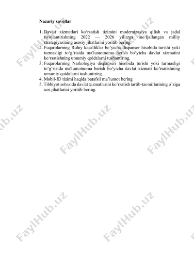 davlat xizmatlari modernizatsiyasi — DOCX