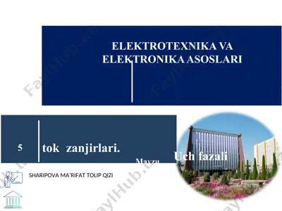 uch fazali tokzanjirlari — PPT