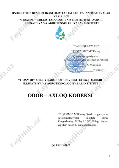 odob-axloq kodeksi — DOCX