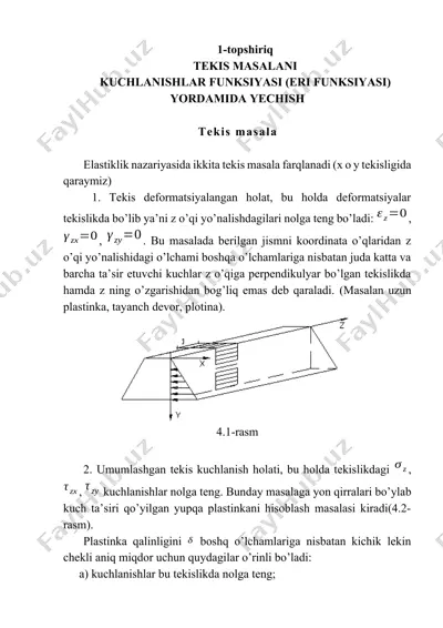 tekis masalani yechish — DOCX