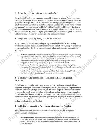 neft va gaz zaxiralari — PDF
