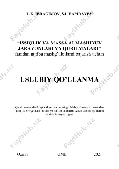 tajriba mashg’ulotlarni bajarish uchun uslubiy qo’llanma — DOCX