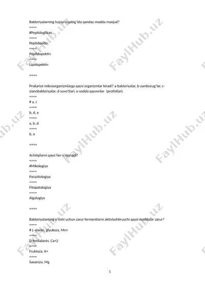 bakteriyalar — DOCX