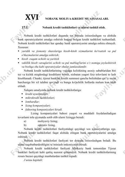 nobank moliya-kredit muassasalari — DOCX