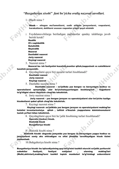 buxgalteriya xisobi — DOCX