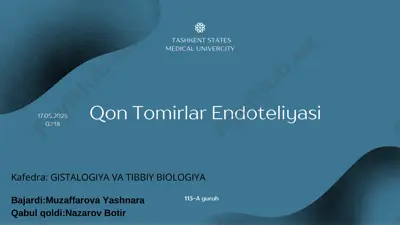 qon tomirlar endoteliyasi — PDF