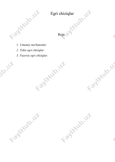 egri chiziqlar — DOC