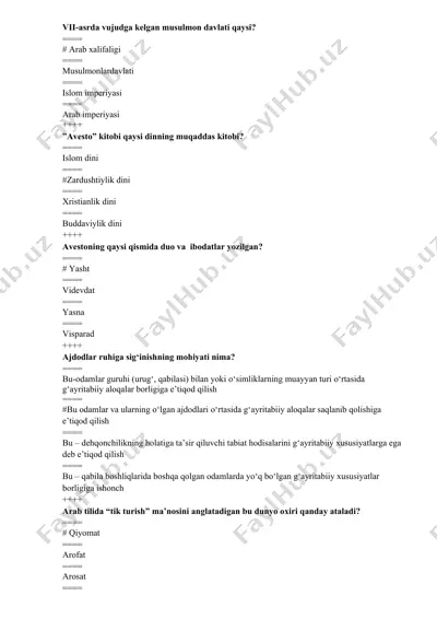 vii-asrda vujudga kelgan musulmon davlati qaysi? — DOCX