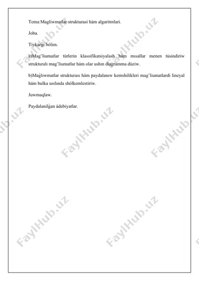 magliwmatlar strukturasi hàm algaritmlari — DOCX