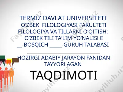 salomat va faosarlarida ayol obrazining badiiy talqini — PPTX