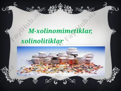 m-cholinomimetics, m-cholinoblockers — PPTX