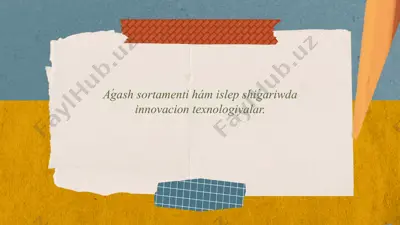 aǵash sortamenti — PPTX