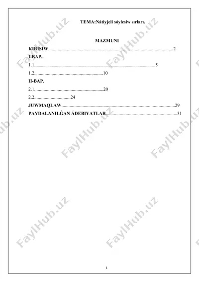 nátiyjeli sóylesiw sırları — DOCX