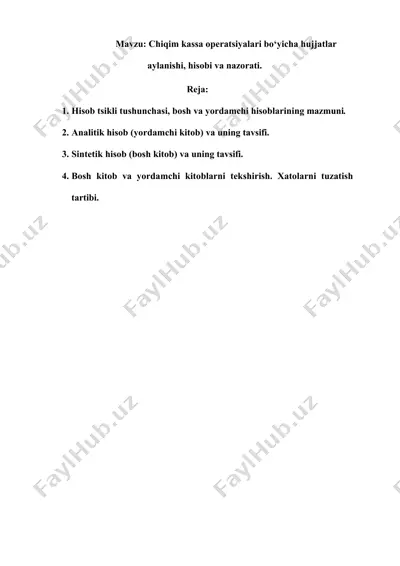 buxgalteriya hisobi bo‘yicha hujjatlar — DOCX