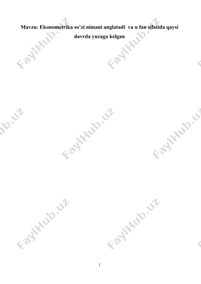 ekonometrika — DOCX