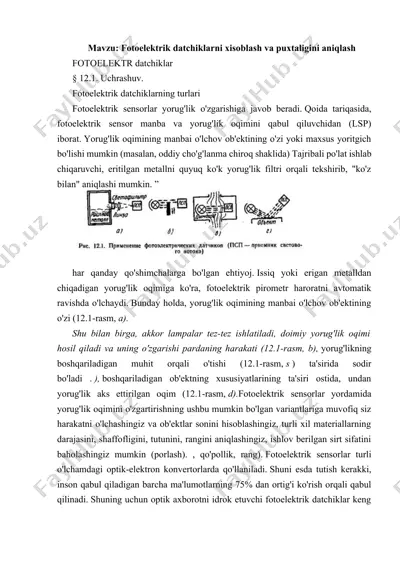 fotoelektrik datchiklar — DOCX