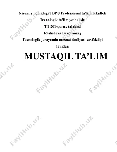 favqulotda vaziyatlarda fuqarolarni evakuatsiya qilish tashkil etishni oʻrganish — DOCX