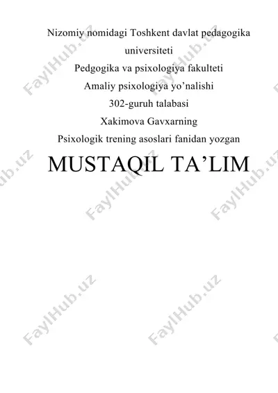 insonning kognitiv rivojlanishi — DOCX