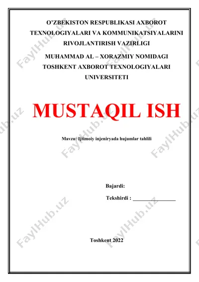 ijtimoiy injeniryada hujumlar tahlili — DOCX