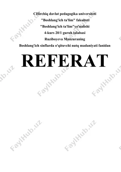 o'qish sifatlari va nutq madaniyati — DOCX