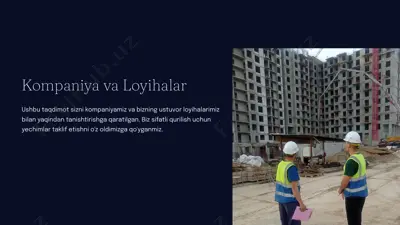 kompaniya va loyihalar — PPTX