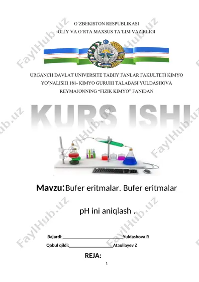 bufer eritmalar — DOCX
