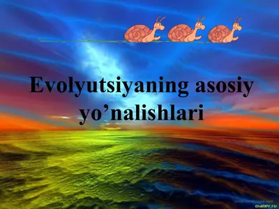 evolyutsiyaning asosiy yo’nalishlari — PPT