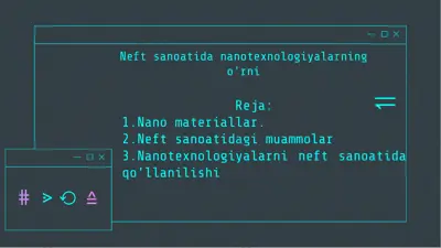 nanotexnologiyalarni neft sanoatida qo'llash — PDF