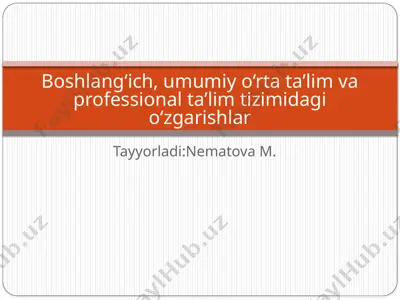 yangi ta'lim standartlari va o'quv dasturlari — PPTX