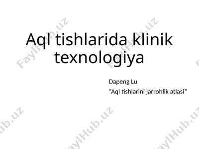 aqltishlarida klinik texnologiya — PPTX