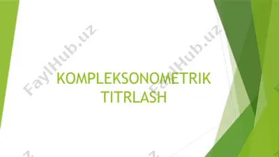kompleksonometrik titrlash — PPTX