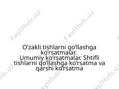 shtifli tish ildizi — PPTX