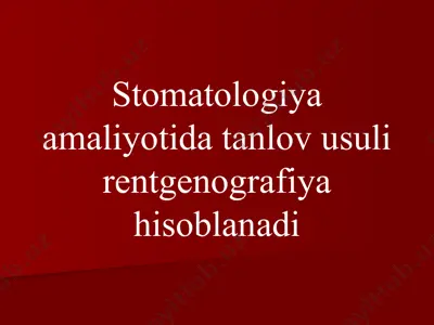 stomatologik rentgen plyonkasi — PPTX