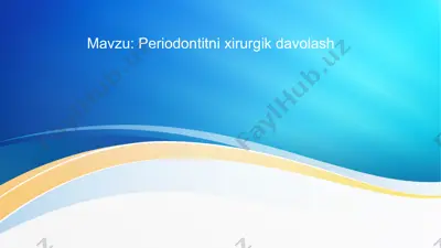 periodontitni xirurgik davolash — PPTX