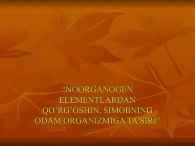 qo'rg'oshin (рв) — PPTX