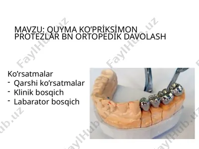 quyma ko’priksimon protezlar — PPTX