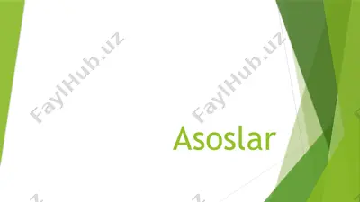 asoslar — PPTX