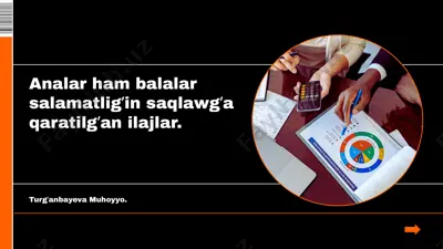 densawliqti saqlaw ushun is ilajlar — PPTX
