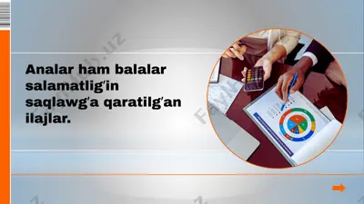 densawliqti saqlaw ushun is ilajlar — PPTX