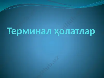 терминалҳолатлар — PPTX