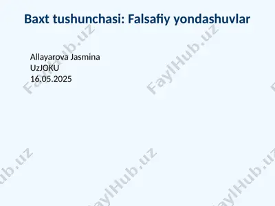 baxt tushunchasi — PPTX