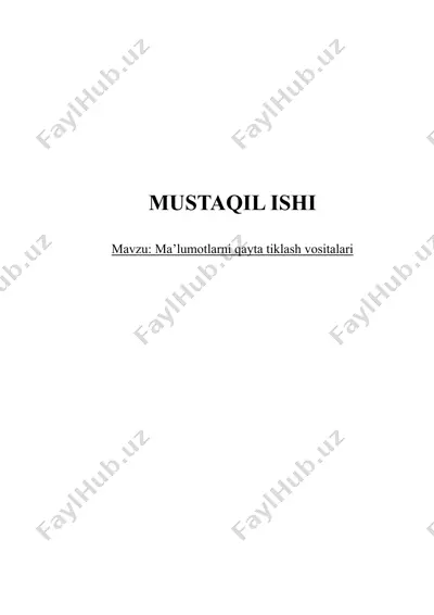 ma'lumotlarni qayta tiklash vositalari — DOCX