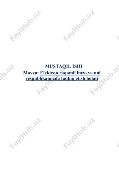 elektron raqamli imzo — DOCX