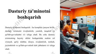 dasturiy ta'minotni boshqarish — PPTX