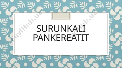 surunkali pankreatit — PPTX