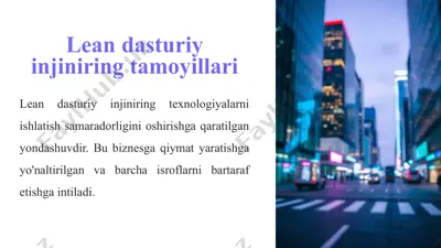 lean dasturiy injiniring tamoyillari — PPTX