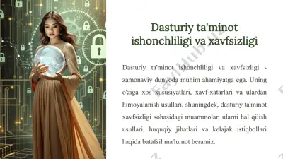 dasturiy ta'minot ishonchliligi va xavfsizligi — PPTX