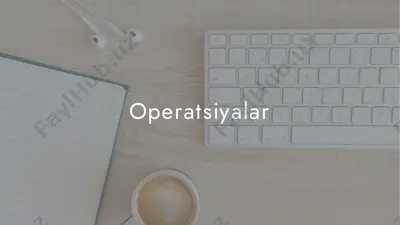 operatsiyalar — PDF