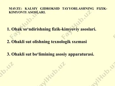 kalsiy gidroksid — PPTX